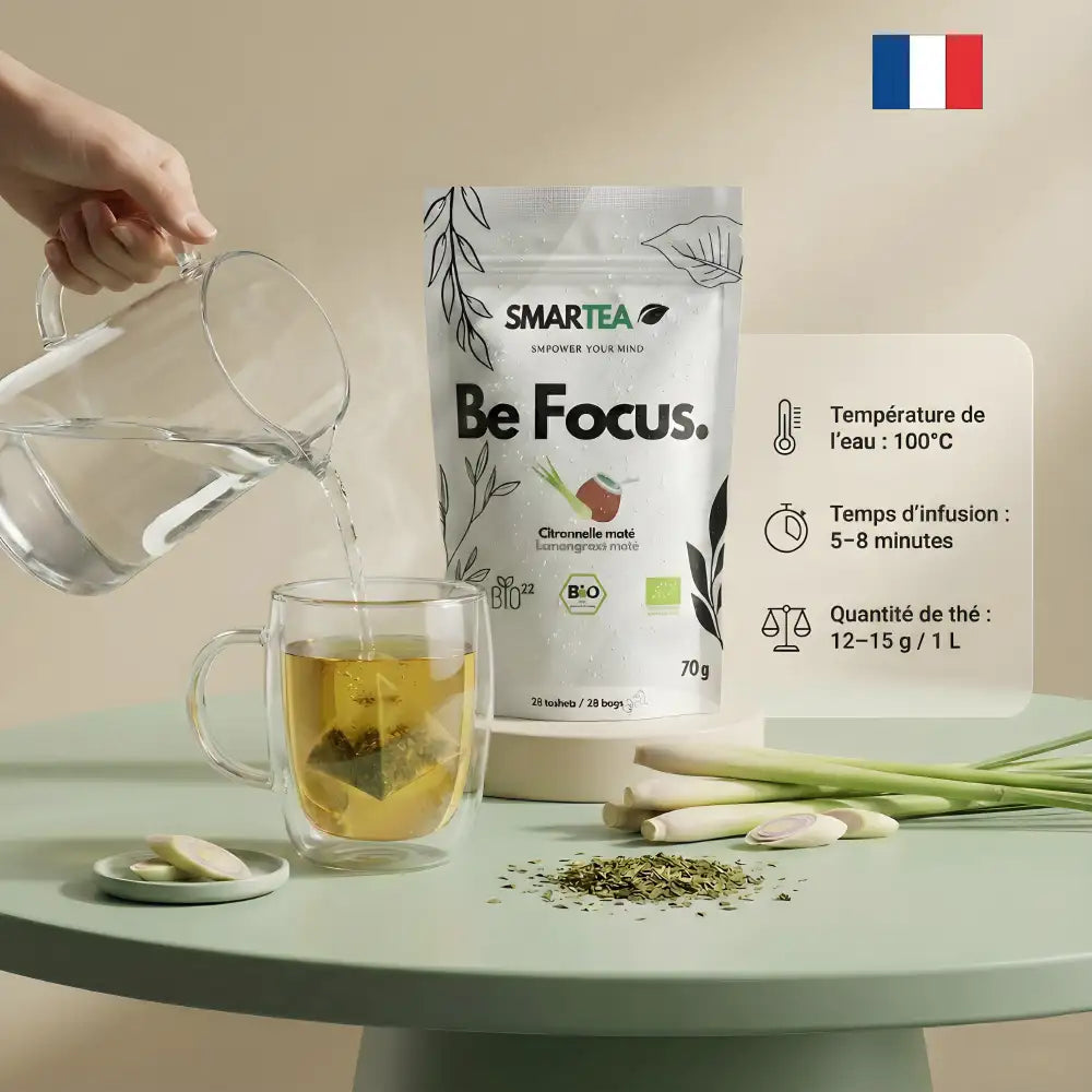 SMARTEA-Paket – Zitronengras-Mate + Infusionsflasche