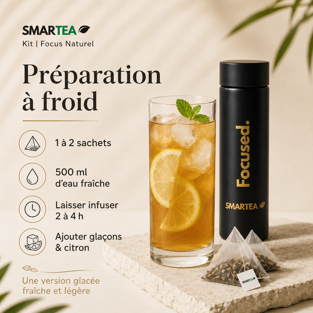 SMARTEA-Paket – Zitronengras-Mate + Infusionsflasche