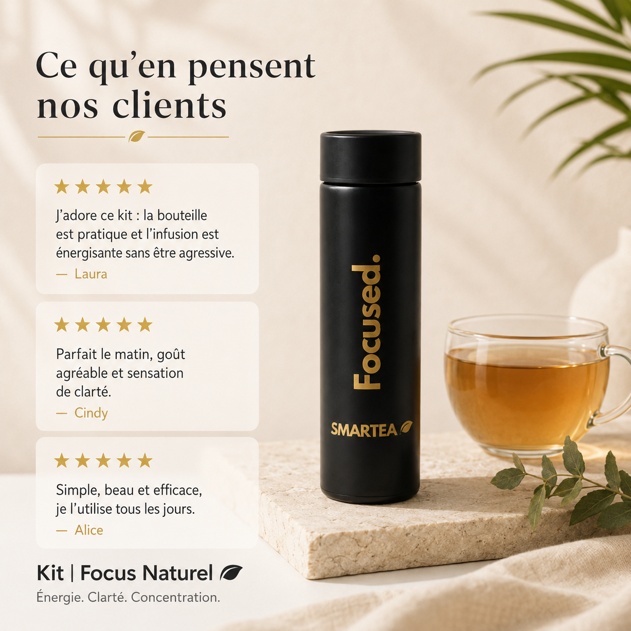 SMARTEA-Paket – Zitronengras-Mate + Infusionsflasche